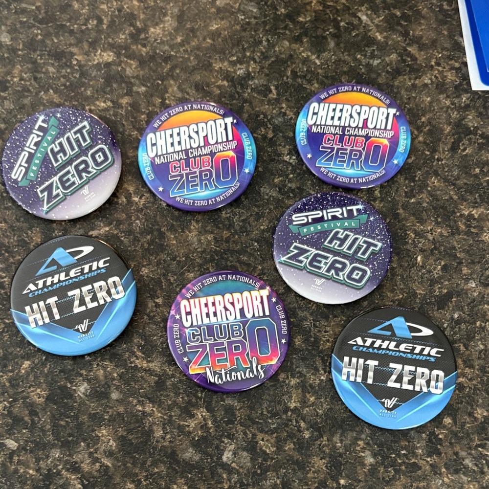 Cheerleading Hit Zero Pins - Athletic, Cheersport and Spirit Competitions